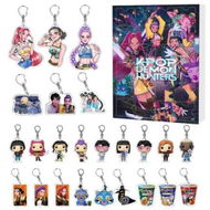 Detailed information about the product KPOP Demon Hunters Christmas Countdown Advent Calendar 2D Flat Pendant 24 Day Hanging Ornaments For Chrisimas Gift Decoration