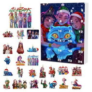 Detailed information about the product KPOP Demon Hunters Christmas Countdown Advent Calendar 2D Flat Pendant 24 Day Hanging Ornaments For Chrisimas Gift Decoration
