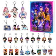 Detailed information about the product KPOP Demon Hunters Christmas Countdown Advent Calendar 2D Flat Pendant 24 Day Hanging Ornaments For Chrisimas Gift Decoration