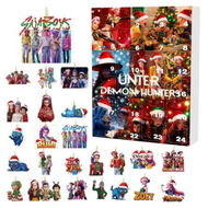 Detailed information about the product KPOP Demon Hunters Christmas Countdown Advent Calendar 2D Flat Pendant 24 Day Hanging Ornaments For Chrisimas Gift Decoration