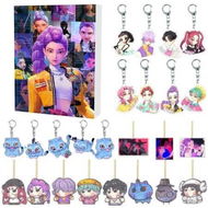 Detailed information about the product KPOP Demon Hunters Christmas Countdown Advent Calendar 2D Flat Pendant Keychain 24 Day Hanging Ornaments For Chrisimas Gift Decoration