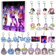 Detailed information about the product KPOP Demon Hunters Christmas Countdown Calendar Keychain Blind Box Ideal For KPOP Fans And Collectors 24-Day Countdown
