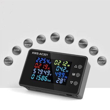 KWS-AC301 Wattmeter Ac Power Meter Voltmeter 50-300v Voltage 50-60hz Power Analyzers Led Ac Electricity Meter