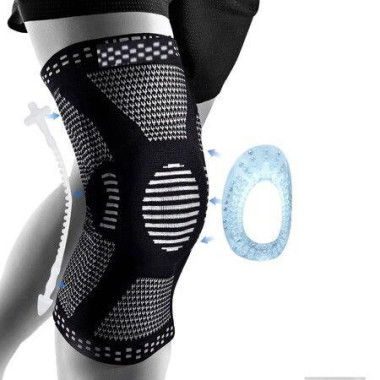 L 36-40cm Knee BraceKnee Compression Sleeve Support With Patella Gel Pads ACLArthritisJoint Pain Relief For 60-80kg