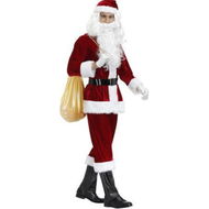 Detailed information about the product L-Men's Santa Clause Costume 9 Pcs Christmas Santa Suit Santa Costume for Men