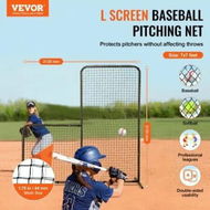 Detailed information about the product L Screen Baseball for Batting Cage 7x7 ft Baseball Softball Safety Screen Body Protector Portable Batting Screen with Carry Bag & Ground Stakes Heavy Duty