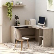 Detailed information about the product L-Shaped Corner Desk Concrete Grey 120x140x75 cm Chipboard
