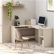Detailed information about the product L-Shaped Corner Desk White 120x140x75 cm Chipboard