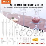 Detailed information about the product Lab Distillation Kit 3.3 Boro Lab Glassware Distillation Kit w/ 24 40 Joint 1L Essential Oil Distillation Apparatus Kit 32pcs Set of Glassware Equipment