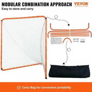 Detailed information about the product Lacrosse Goal 6' x 6' Lacrosse Net Steel Frame Backyard Lacrosse Training Equipment Portable Lacrosse Goal with Carry Bag Quick & Easy Setup Perfect