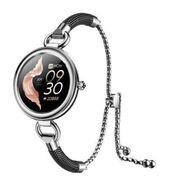 Detailed information about the product Lady Smart Chain Bracelet Watch HD Full-touch IPS Color Waterproof Screen Health Monitor For Women (Silver-Black)