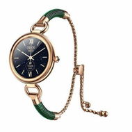 Detailed information about the product Lady Smart Chain Bracelet Watch Waterproof HD Full-Touch IPS Color Screen Health Monitor For Women (Gold-Green)