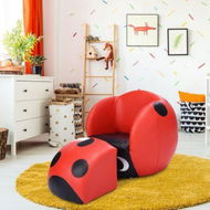 Detailed information about the product Ladybug Shaped Children Leisure ArmChair With Waterproof PVC Fabric For Children