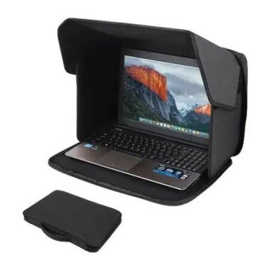 Laptop Sun Shade,Laptop Sun Glare Shield Privacy Screen Hood Computer Sunshade Bag for Working Outside Foldable Computer Shield Cover Outside 12-14''