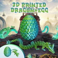 Detailed information about the product Large 3D Printed Dragon in an egg Flexible Fidget Toys Easter Surprise Christmas Birthday Gifts Home Office Desk Decor Model Multicolour