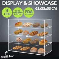 Detailed information about the product Large Acrylic Bakery Cake Display Cabinet Donuts Cupcake Pastries 4-Tier 5mm Thick