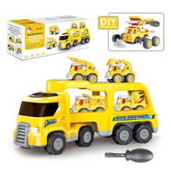 Detailed information about the product Large Construction Truck Toys Car with Sounds and Lights, 5 in 1 Carrier Toys for Kids, Christmas Birthday Gifts (Yellow)