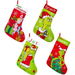 Large Grinch Christmas Stockings Set 4-Pack 18 Inch Whoville-Themed Holiday Stockings for Family Party Decorations. Available at Crazy Sales for $19.99