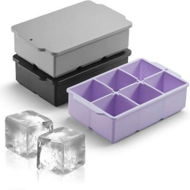 Detailed information about the product Large Ice Cube Tray with Lid,Stackable Big Silicone Square Ice Cube Mold for Whiskey Cocktails Bourbon Soups Frozen Treats,Easy Release BPA Free (Grey/Black/Purple,3Pack)