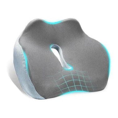 Large Memory Seat Cushion for Office Chair,Pressure Relief Sciatica,Ergonomic Non-Slip Coccyx Pad Comfortable for Long Sitting, for Office Chair,Car (Gray)