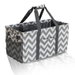 Large Metal Frame Utility Tote Bag,Collapsible Reusable Grocery Bags with Sturdy Handles,Reinforced Bottom Oxford Fabric Moving Shopping Basket. Available at Crazy Sales for $29.99