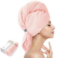 Detailed information about the product Large Microfiber Hair Towel Wrap for Women,Anti Frizz Hair Drying Towel with Elastic Strap,Fast Drying Hair Turbans for Wet Hair,Long,Thick,Curly Hair,Pink