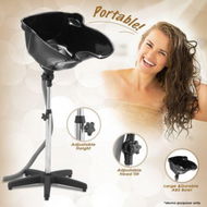 Detailed information about the product Large Mobile Portable Salon Hair Washing Basin High Gloss