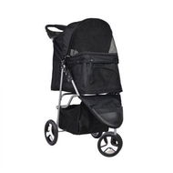 Detailed information about the product Large Pet Stroller Dog Cat Carrier Black