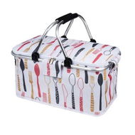 Detailed information about the product Large Picnic Basket,Leakproof Collapsible Portable Cooler Basket with Handle, Foldable Grocery Bag for Camping Outdoor Birthday Lunch Travel