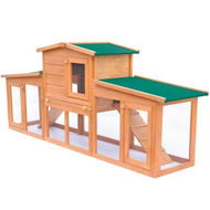 Detailed information about the product Large Rabbit Hutch Small Animal House Pet Cage With Roofs Wood