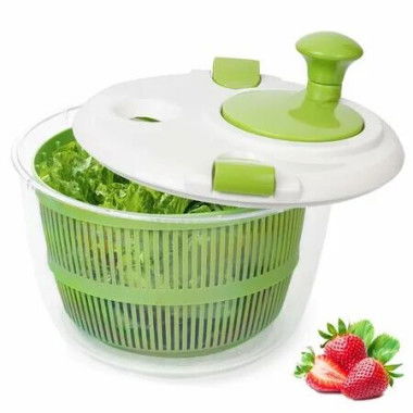 Large Salad Spinner - Wash,Rotate & Dry Salad Vegetables,Fruits&Vegetables,5 Quarts