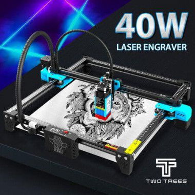 Laser Engraver Cutter Engraving Cutting Machine for Wood Acrylic Paper Leather Etching Marking Etcher 40W High Precision