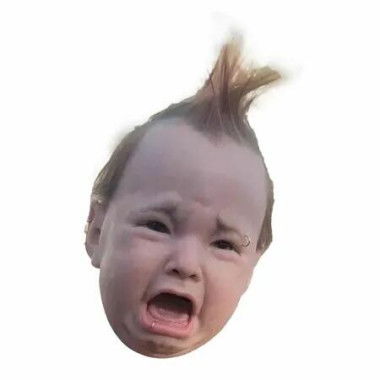 Latex Baby Head Masque Halloween Party Crying Punk Costume Scary Face Cover Cosplay Dress Up