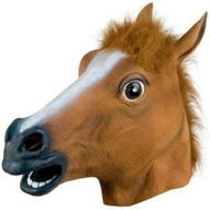 Detailed information about the product Latex Horse Head Mask (Brown Horse Mask)