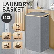 Detailed information about the product Laundry Basket 110L Large Hamper Washing Bag Collapsible Dirty Clothes Organizer Bin with Lid Wheels Rolling Storage Bathroom
