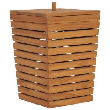 Laundry Basket 30x30x45 Cm Solid Teak Wood