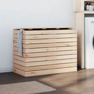 Detailed information about the product Laundry Basket 88.5x44x66 cm Solid Wood Pine