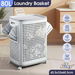 Laundry Basket Hamper Washing Dirty Towel Clothes Storage Organiser Bin 2 Removable Side Section Sorter Lid Wheels Rolling 80L Plastic Holder Bathroom. Available at Crazy Sales for $39.90