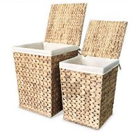 Detailed information about the product Laundry Basket Set 2 Pieces Water Hyacinth