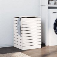 Detailed information about the product Laundry Basket White 44x44x66 cm Solid Wood Pine