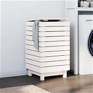 Detailed information about the product Laundry Basket White 44x44x76 cm Solid Wood Pine