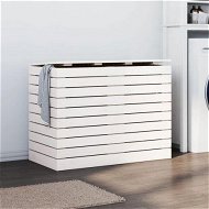 Detailed information about the product Laundry Basket White 88.5x44x66 cm Solid Wood Pine