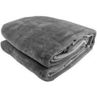 Detailed information about the product Laura Hill 600GSM Double-Sided Queen Size Faux Mink Blanket - Silver