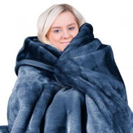 Detailed information about the product Laura Hill 600GSM Large Double-Sided Faux Mink Blanket- Navy