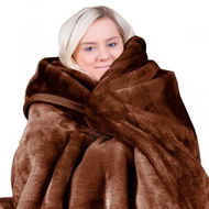 Detailed information about the product Laura Hill Faux Mink Blanket 800GSM Heavy Double-Sided - Chocolate