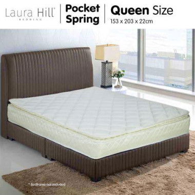 Laura Hill Pillow Top Pocket Spring 22in Mattress - Queen