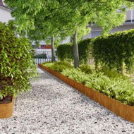 Detailed information about the product Lawn Edgings 10 pcs 20x103 cm Flexible Corten steel