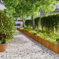 Detailed information about the product Lawn Edgings 10 pcs 25x103 cm Flexible Corten steel