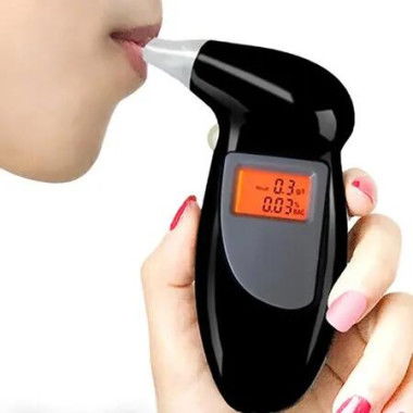 Lcd Digitale Alcohol Tester With 5 Mouthpieces Analyzer Blaastest Adem Alcohol Tester Blaastest Meter