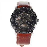 Detailed information about the product Leather Band Self-Winding Mechanical Wrist Watch Black